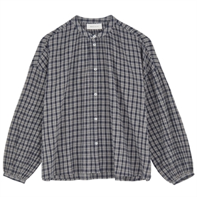 Skall Studio Cilla Skjorte, Navy/Beige Check